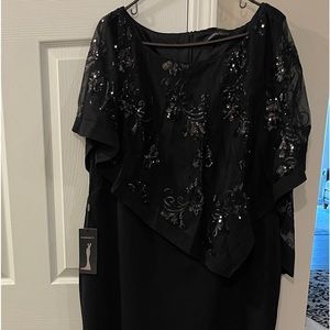 Formal dress, black, new, and beaded